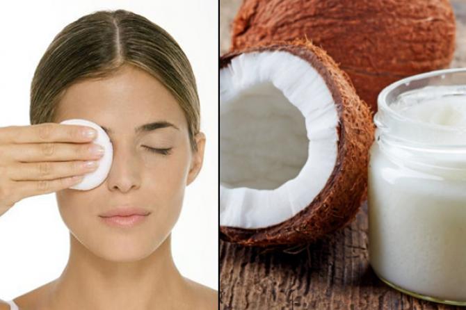 Coconut oil as makeup remover 