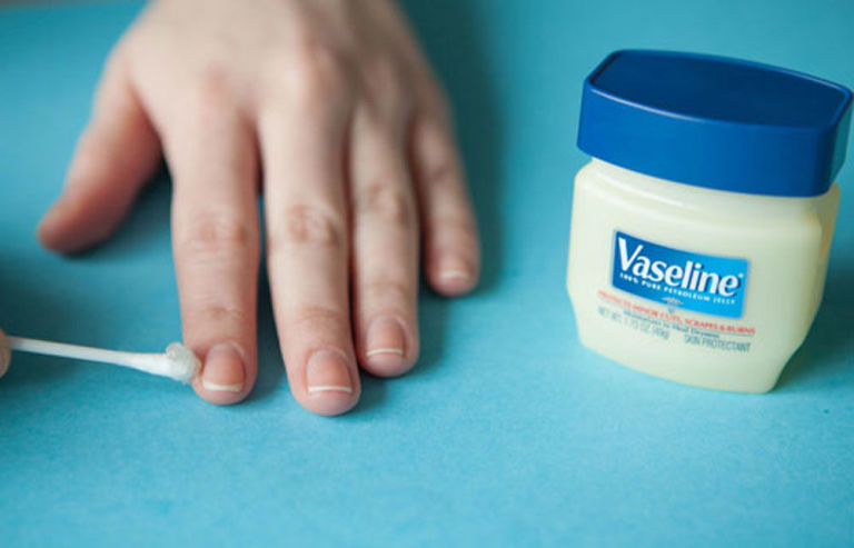 Vaseline for self manicure